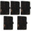 5Pièces Couvre-Notepad Budget Binder A6 6 Anneaux Noir Élégant 5