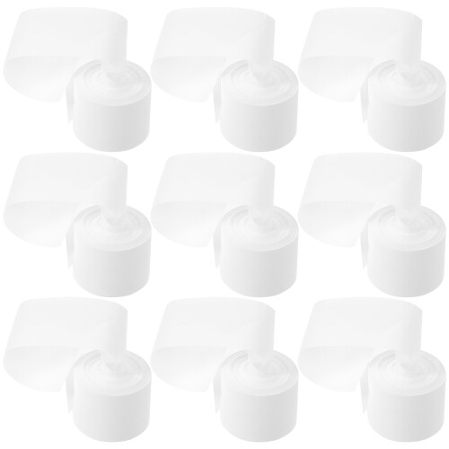 60Pièces Papier Boucles Bouche Blanches Décorations Festives Légères 2