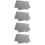 4Pièces Tapis Feutre Gris Professionnel Pour 10