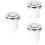 3Pièces Bouton Air Multipurpose Argenté Avec Joint Silicone Étanche 6