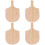 4Pièces Pelle À Bois Beige Manche Ergonomique Multiusage 7