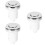 3Pièces Bouton Air Multipurpose Argenté Avec Joint Silicone Étanche 7