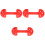 3Pcs Durable ABS Kids Dumbbells Red Interactive Hand Weights for Play 5