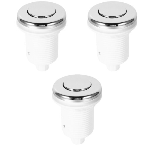 3Pièces Bouton Air Multipurpose Argenté Avec Joint Silicone Étanche 2