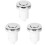 3Pièces Bouton Air Multipurpose Argenté Avec Joint Silicone Étanche 2