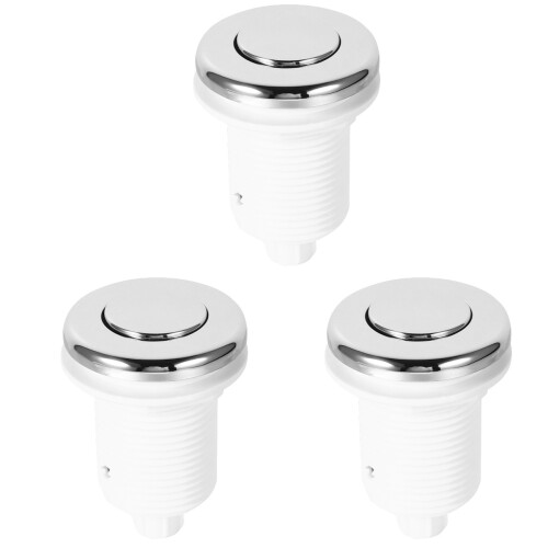 3Pièces Bouton Air Multipurpose Argenté Avec Joint Silicone Étanche 1