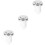 3Pièces Bouton Air Multipurpose Argenté Avec Joint Silicone Étanche 5