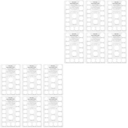 10Pièces Cercles Mesure Taille Portable Pour Usage Varié 2