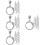 40Pcs Silver Zinc Alloy Zipper Pulls for Bags Durable DIY Replacement 7