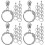 40Pcs Silver Zinc Alloy Zipper Pulls for Bags Durable DIY Replacement 5