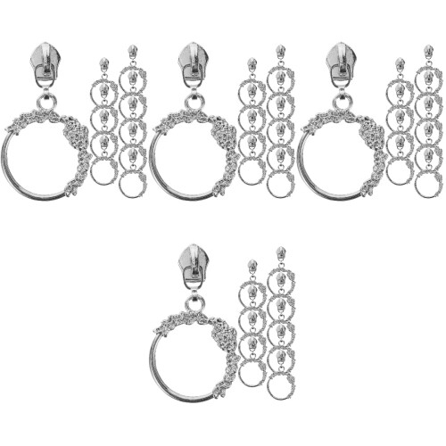 40Pcs Silver Zinc Alloy Zipper Pulls for Bags Durable DIY Replacement 2