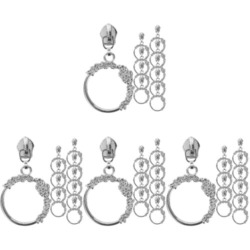 40Pcs Silver Zinc Alloy Zipper Pulls for Bags Durable DIY Replacement 1