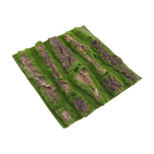 4Pcs Durable Aquarium Bark Decor Boards with Realistic Moss Effect