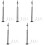 5Pcs Black Mini Railroad Light Model for Train Layout Decor Sand Table 5