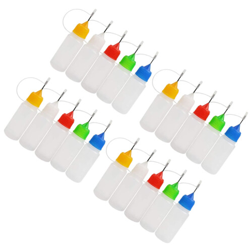 100Pcs Plastic Needle Tip Squeeze Bottles Refillable Glue Applicator 2