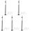 5Pcs Black Mini Railroad Light Model for Train Layout Decor Sand Table 4