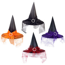 20Pcs Halloween Cloth Witch Hats Assorted Accessories