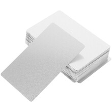 600Pièces Cartes De Visite Aluminium Argent Blank Sublimation Facile