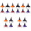 20Pcs Halloween Cloth Witch Hats Assorted Accessories 5