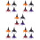 20Pcs Halloween Cloth Witch Hats Assorted Accessories 9