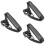 3Pièces Harnais Saxophone Noir En Velours, Ajustable Pour Styles 6