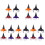 20Pcs Halloween Cloth Witch Hats Assorted Accessories 4