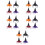 20Pcs Halloween Cloth Witch Hats Assorted Accessories 8