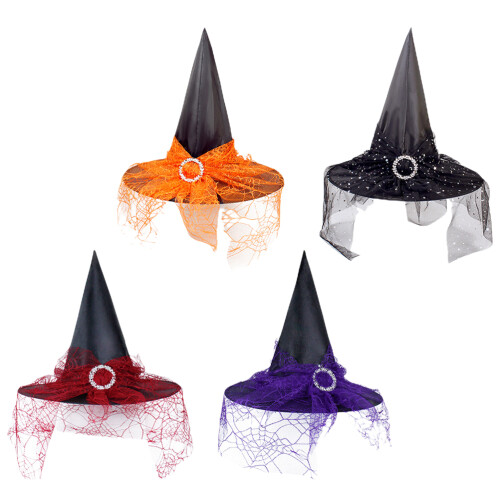 20Pcs Halloween Cloth Witch Hats Assorted Accessories 2