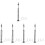 5Pcs Black Mini Railroad Light Model for Train Layout Decor Sand Table 7