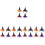 20Pcs Halloween Cloth Witch Hats Assorted Accessories 7