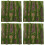 4Pcs Durable Aquarium Bark Decor Boards with Realistic Moss Effect 4