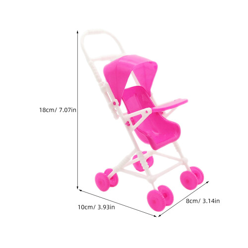 10Pièces Petite Poussette Rose Durable Pour Jeu Et Décoration 2