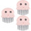 3Pièces ABS Rose Pour Massage Entretien Poils Animaux 8