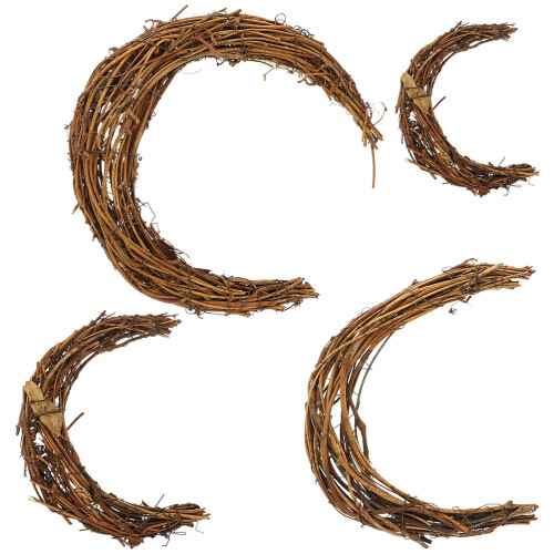 8Pièces Cadres En Rotin Naturel Forme Pour Décoratives