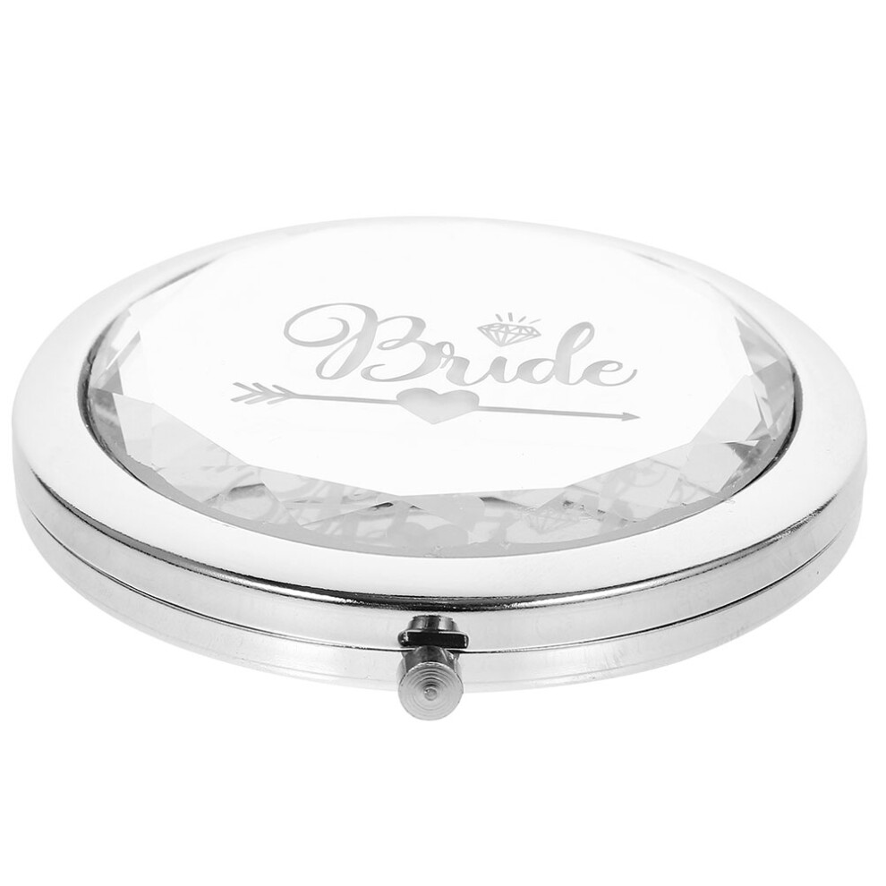Villcase Silver 3Pcs Mini Compact Mirror Acrylic Travel Pocket Mirror For Women