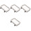 4Pcs Car Makeup Mirror Silver Plastic Glass Clip-on Vehicle Visor 4