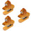 3Pcs Decorative Wooden Animal Stapler Mini Office Stapler Set 8