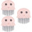 3Pièces ABS Rose Pour Massage Entretien Poils Animaux 9