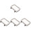 4Pcs Car Makeup Mirror Silver Plastic Glass Clip-on Vehicle Visor 3