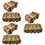 6Pièces Coffrets Puzzle Bois Marron Design Mental 9