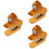 3Pcs Decorative Wooden Animal Stapler Mini Office Stapler Set 7