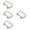 4Pcs Car Makeup Mirror Silver Plastic Glass Clip-on Vehicle Visor 8
