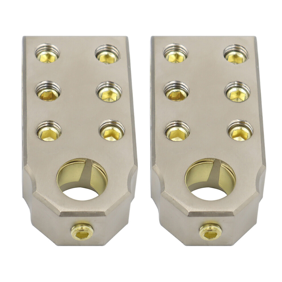 3Pairs Automotive Battery Terminal Connector Durable Clamp Golden 603036405797