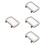 4Pcs Car Makeup Mirror Silver Plastic Glass Clip-on Vehicle Visor 7