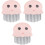 3Pièces ABS Rose Pour Massage Entretien Poils Animaux 5