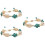 3Pcs Stackable Shell Anklets Women Multi Color Beach Turtle Bracelets 8