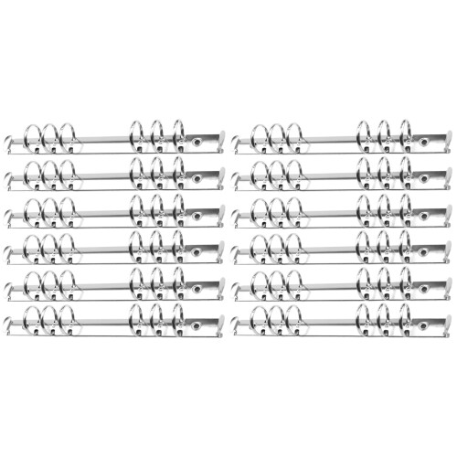 24Pièces Binder Métallique Argent Portable Pour Usage Efficace 1