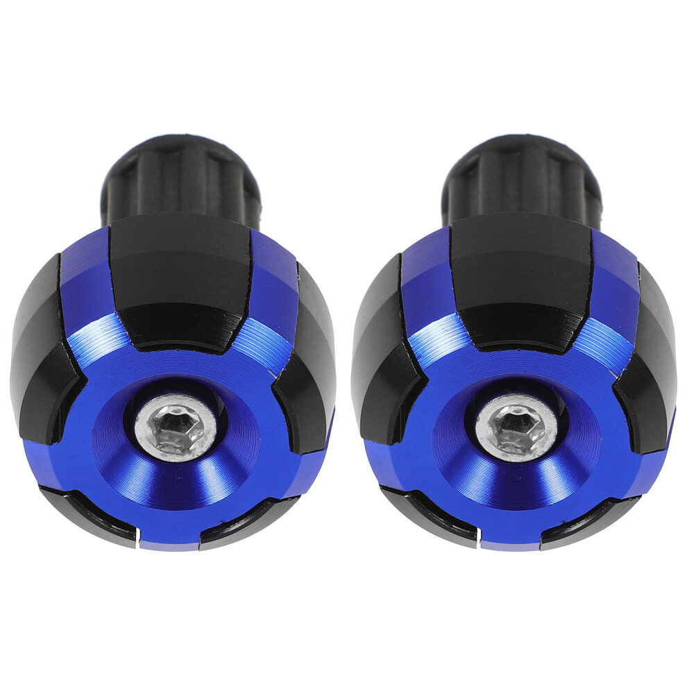 3Pairs Aluminum Handlebar Grips End Caps For Motorcycle Bar Ends Blue 353813289774