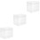 3Pcs Acrylic Clear Drawer Storage Box with Six Compartments for Desk 6