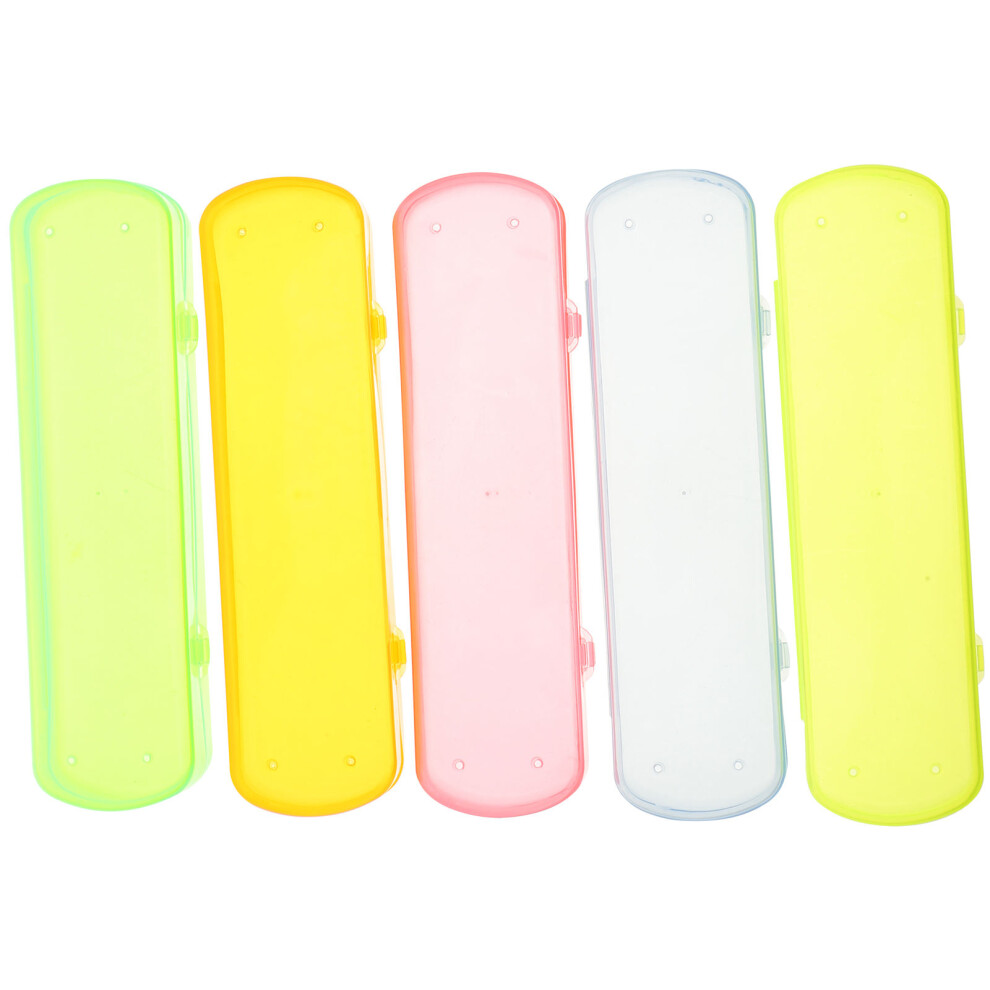 Artibetter 10Pcs Assorted Color Toothbrush And Toothpaste Case Pp Material